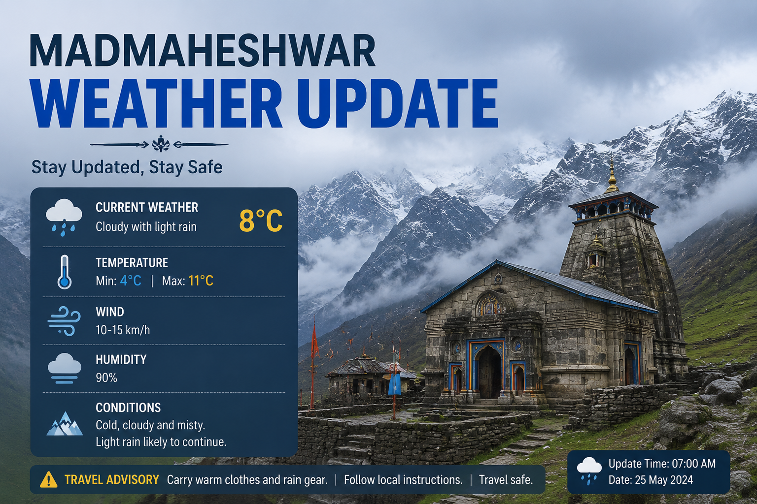 Madmaheshwar trek route weather conditions in the Garhwal Himalayas